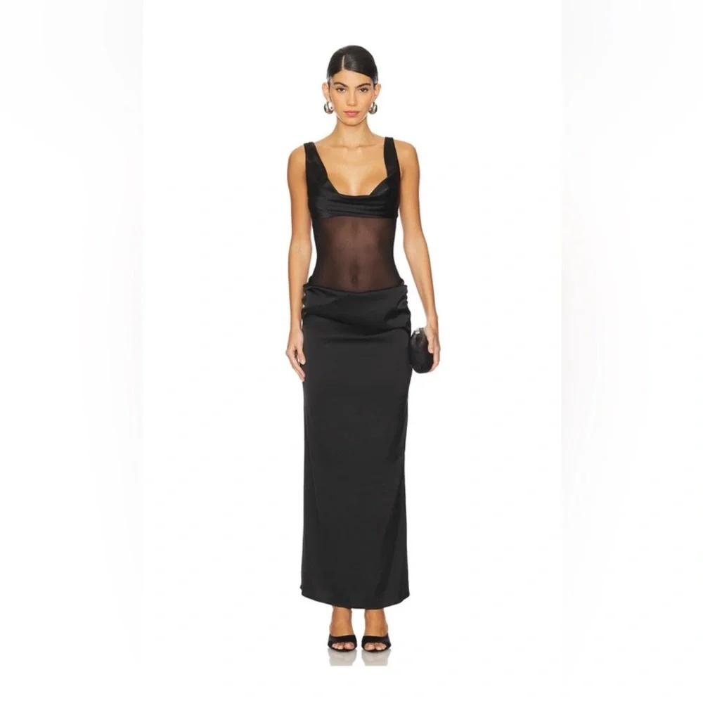 Superdown Astri Maxi Dress in Black
